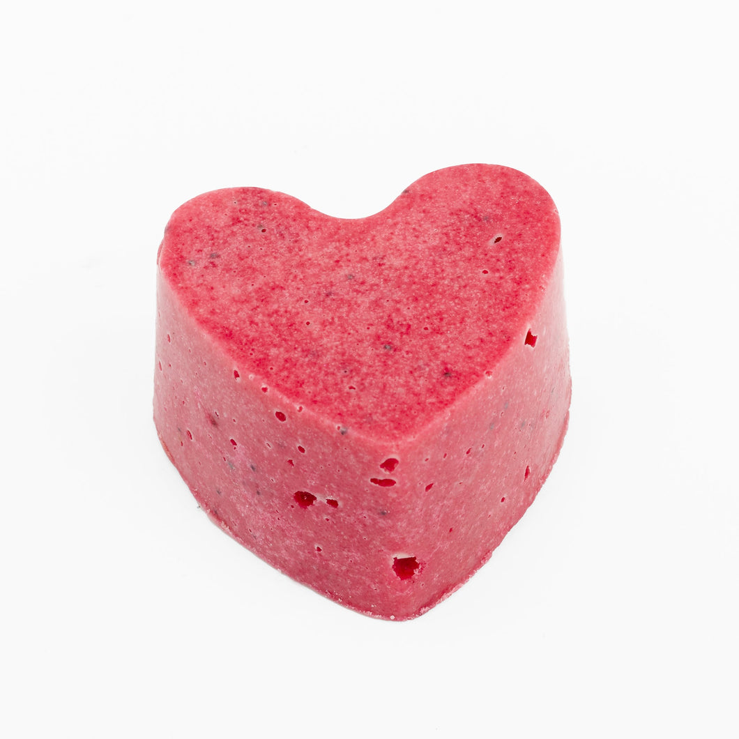 Shower Scrub Bar Heart - Cranberry