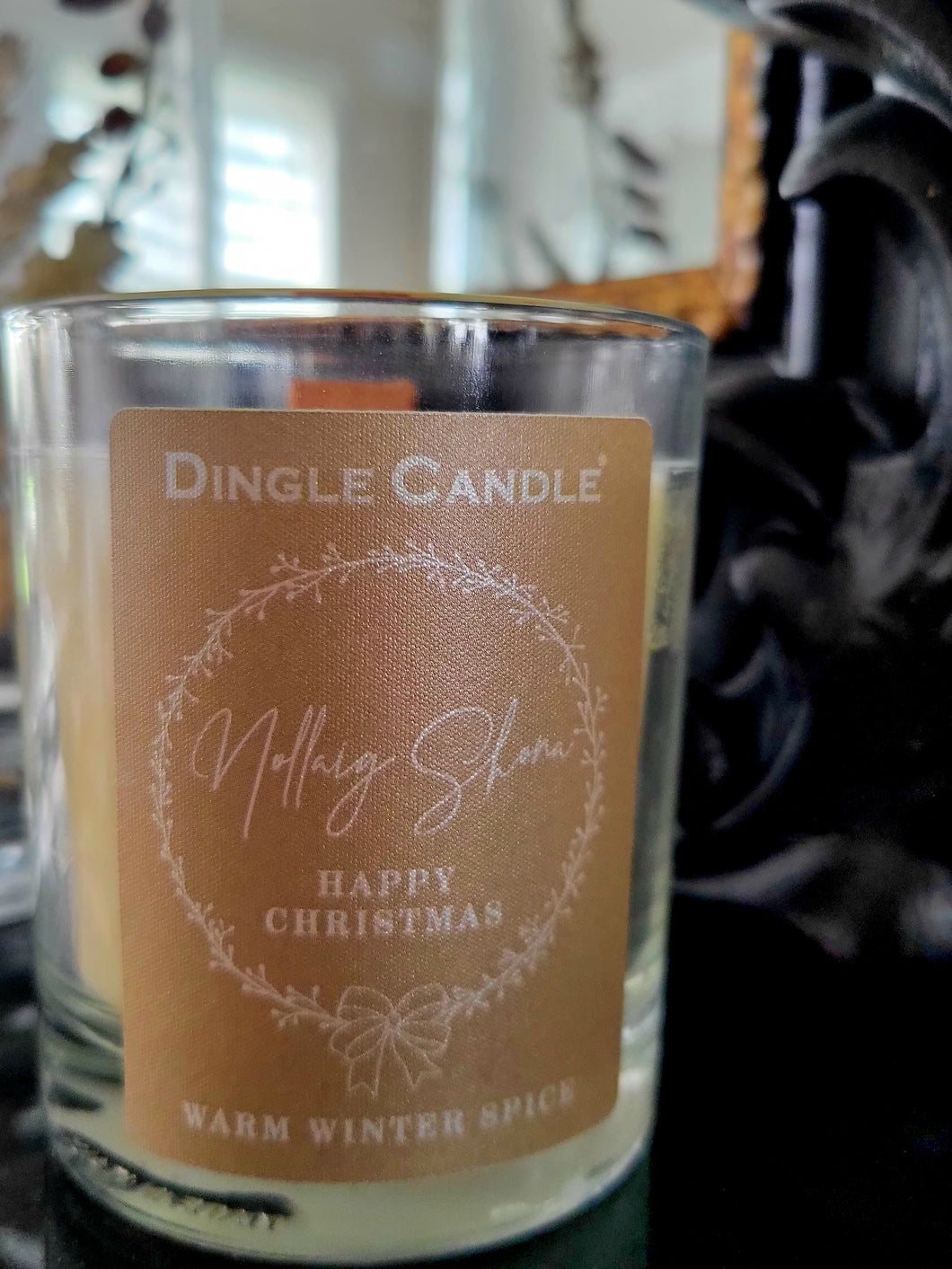 Christmas Dingle Candle Tumbler - Nollaig Shona # Happy Christmas