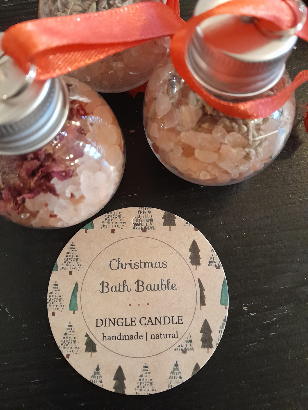 Christmas Bath Sea Salt Bauble filled with a surprise scent